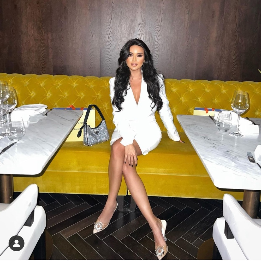 ZARA BLAZER DRESS WHITE